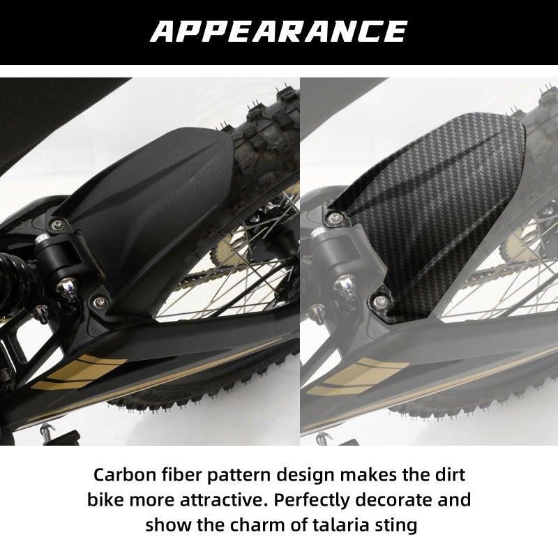 CHANGCHENG Motorcycle Rear Fender Mudguard Fender Protector Carbon Fiber Pattern for Talaria Sting MX3/MX4/MX5 Electric Dirt Bike - Image 5